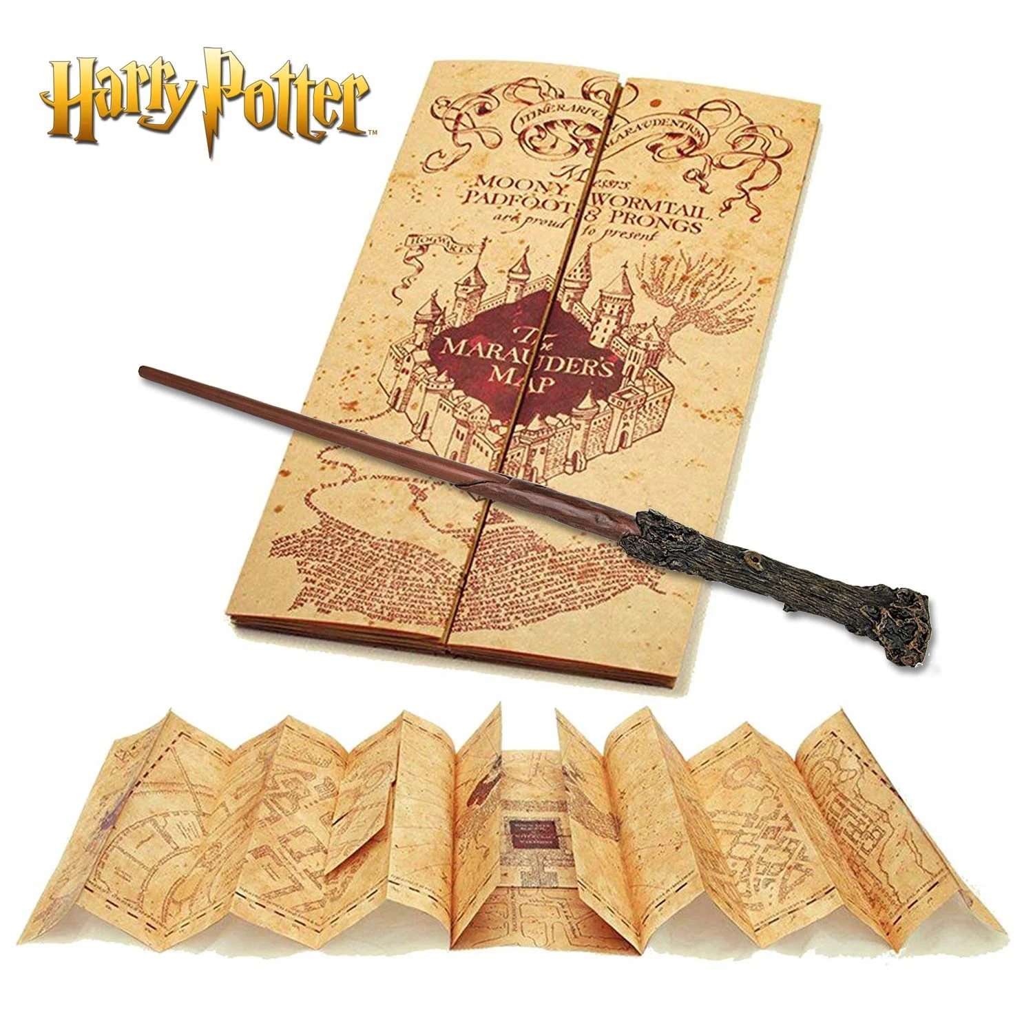 Collection de baguettes magiques Harry Potter - Carte de Maraudeur